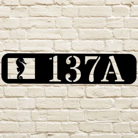Custom Seahorse House Address Sign