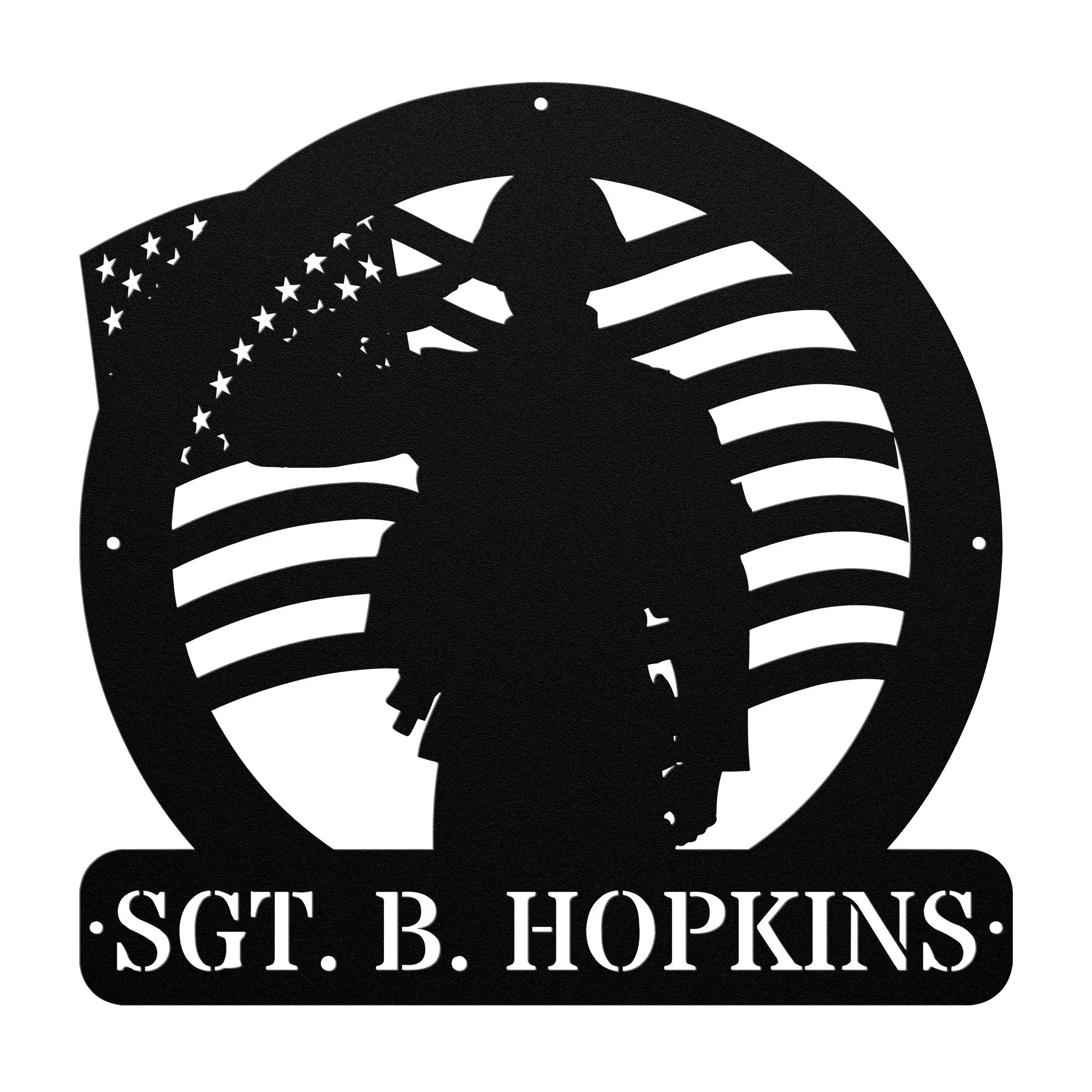Custom Soldier Memorial Metal Sign