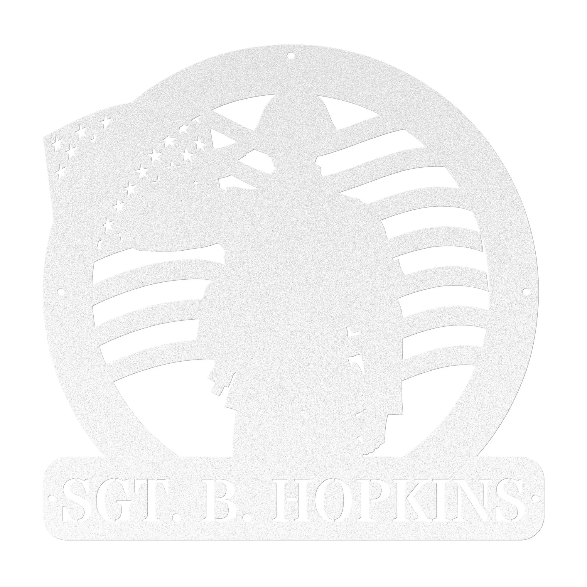 Custom Soldier Memorial Metal Sign