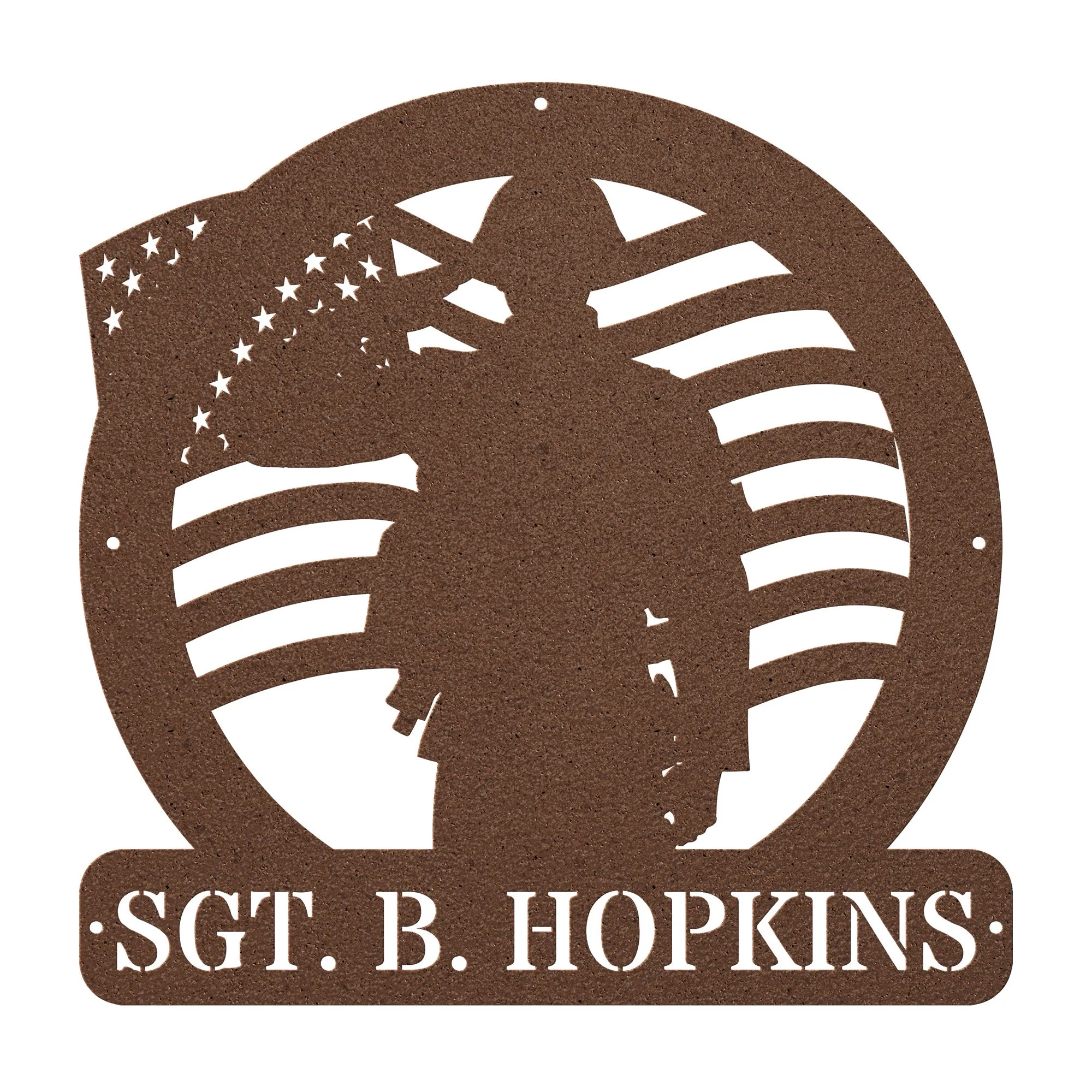 Custom Soldier Memorial Metal Sign
