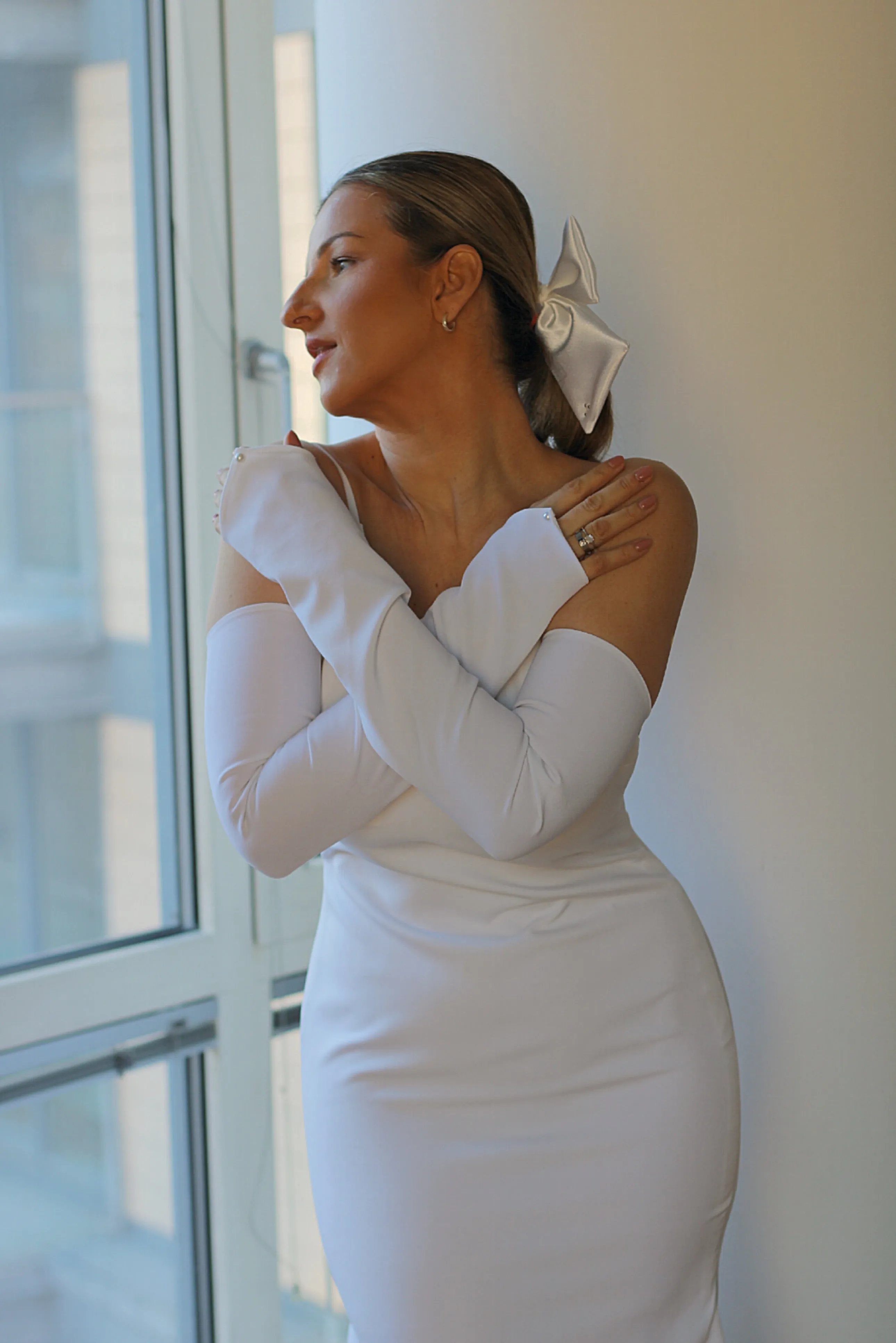 Detachable Crepe Bridal Sleeves