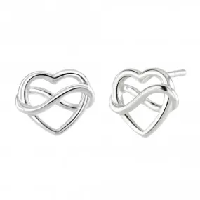 Dew Sterling Silver Heart and Infinity Earrings 4318HP028