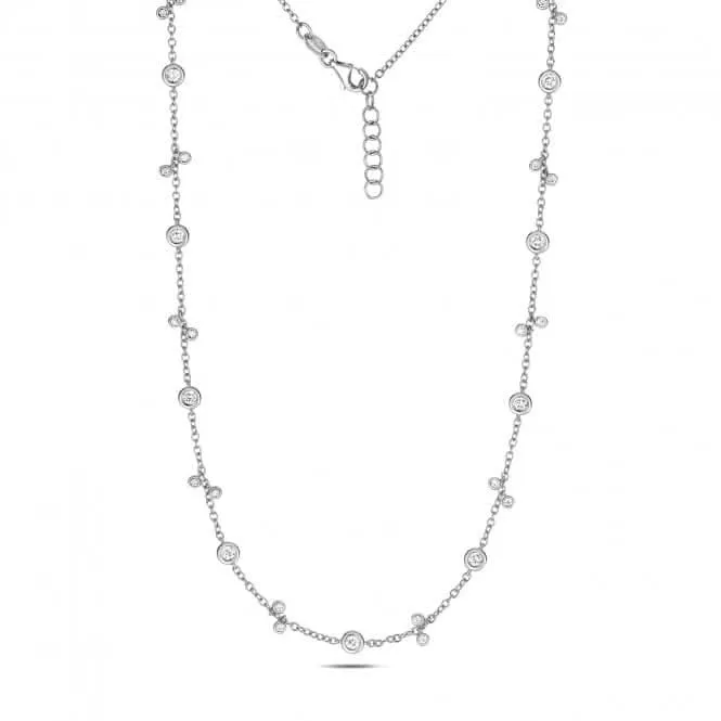 Diamond Jewellery 18ct White Gold Necklace NDQ155W