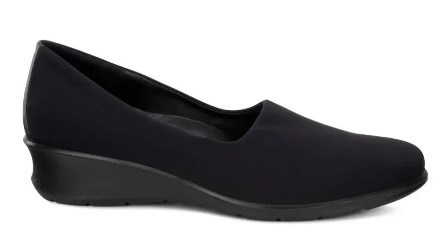 ECCO Felicia Black Textile Slip On Dress Shoe