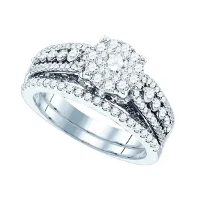 Eternal Brilliance 14kt White Gold Diamond Wedding Ring Set