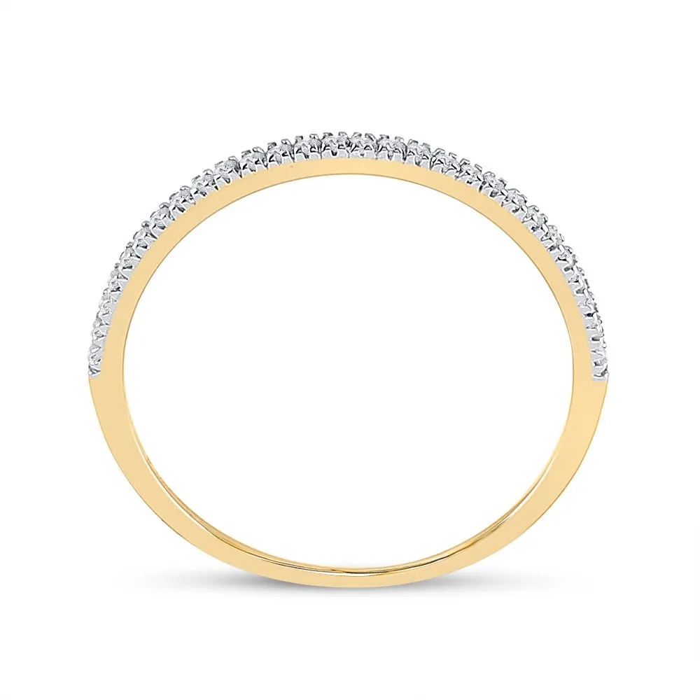Eternal Love 10kt Yellow Gold Diamond Halo Bridal Wedding Ring Band Set