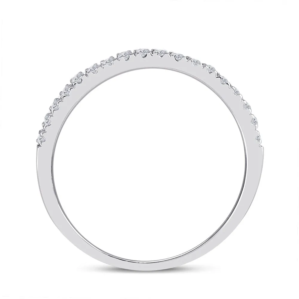 Ethereal Love: 10kt White Gold Round Diamond Oval Halo Bridal Wedding Ring Band Set 1/2 Cttw