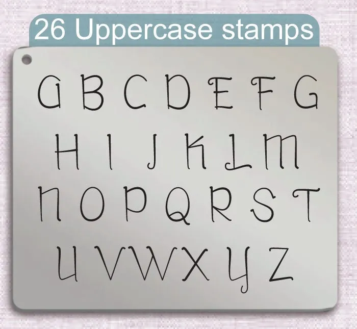 Faerytale Woods Metal Stamps, complete Alphabet.
