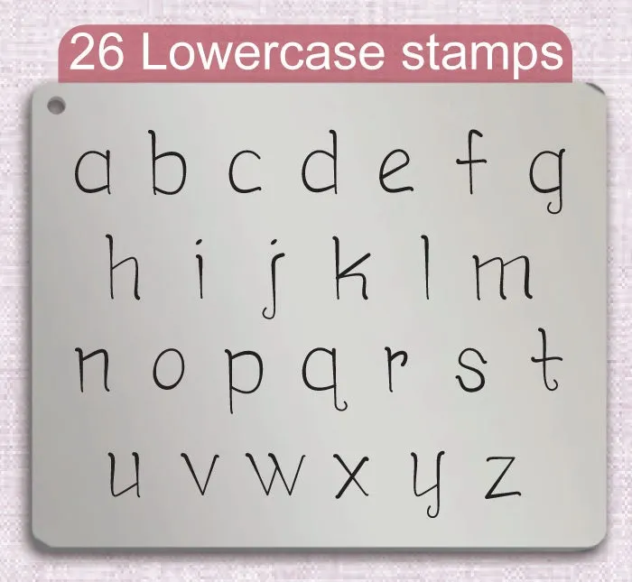 Faerytale Woods Metal Stamps, complete Alphabet.