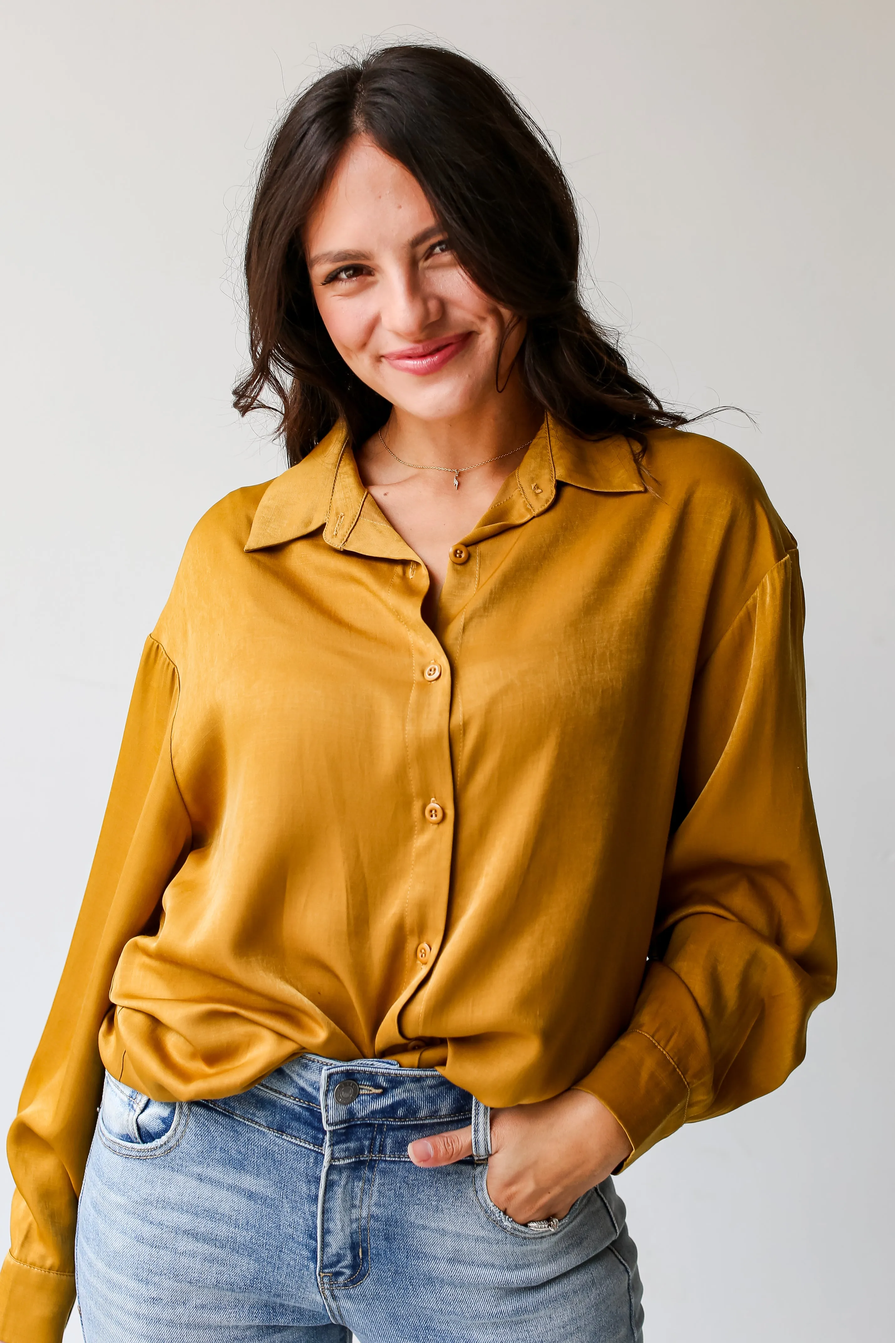 FINAL SALE - Serene Beauty Button-Up Blouse