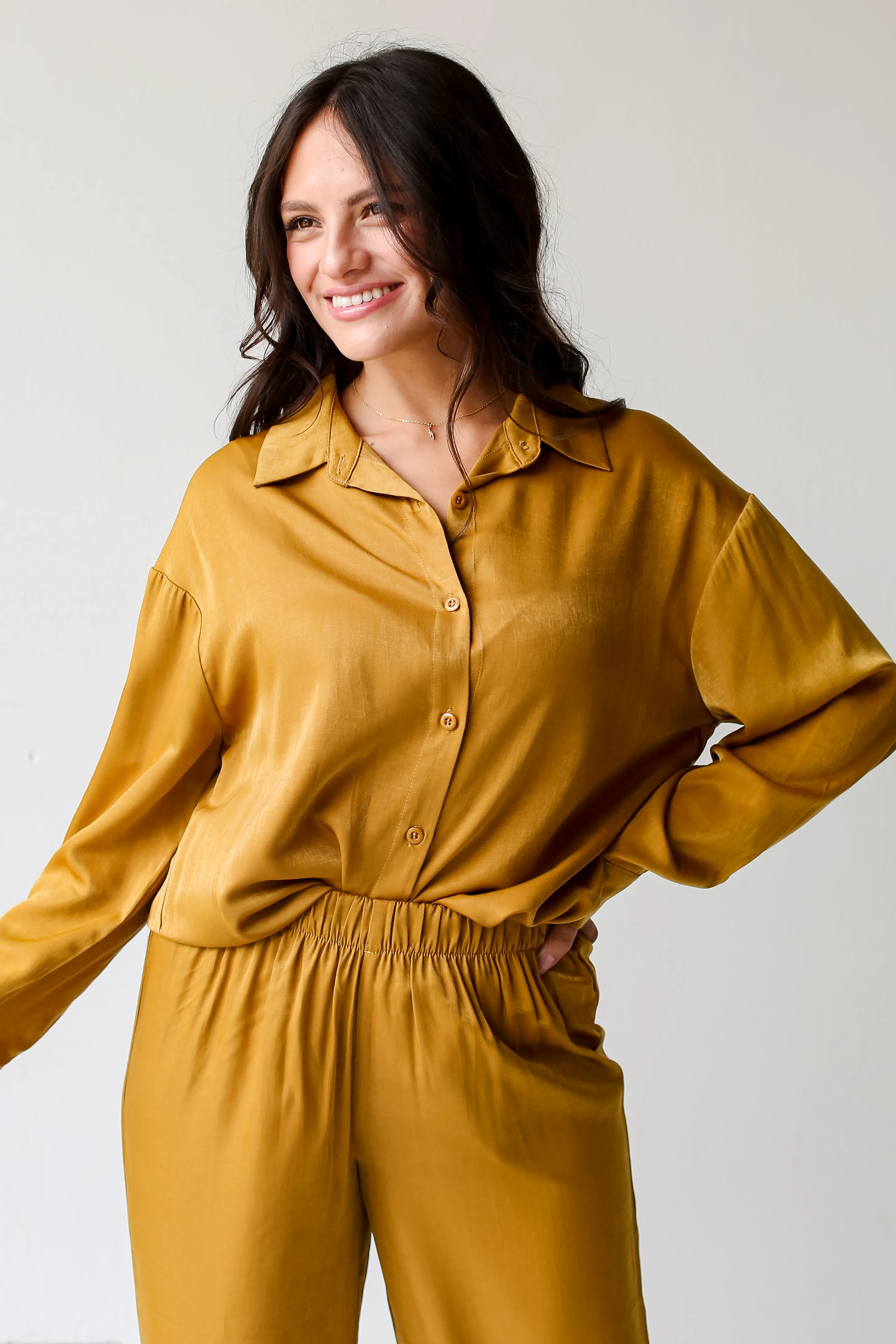 FINAL SALE - Serene Beauty Button-Up Blouse