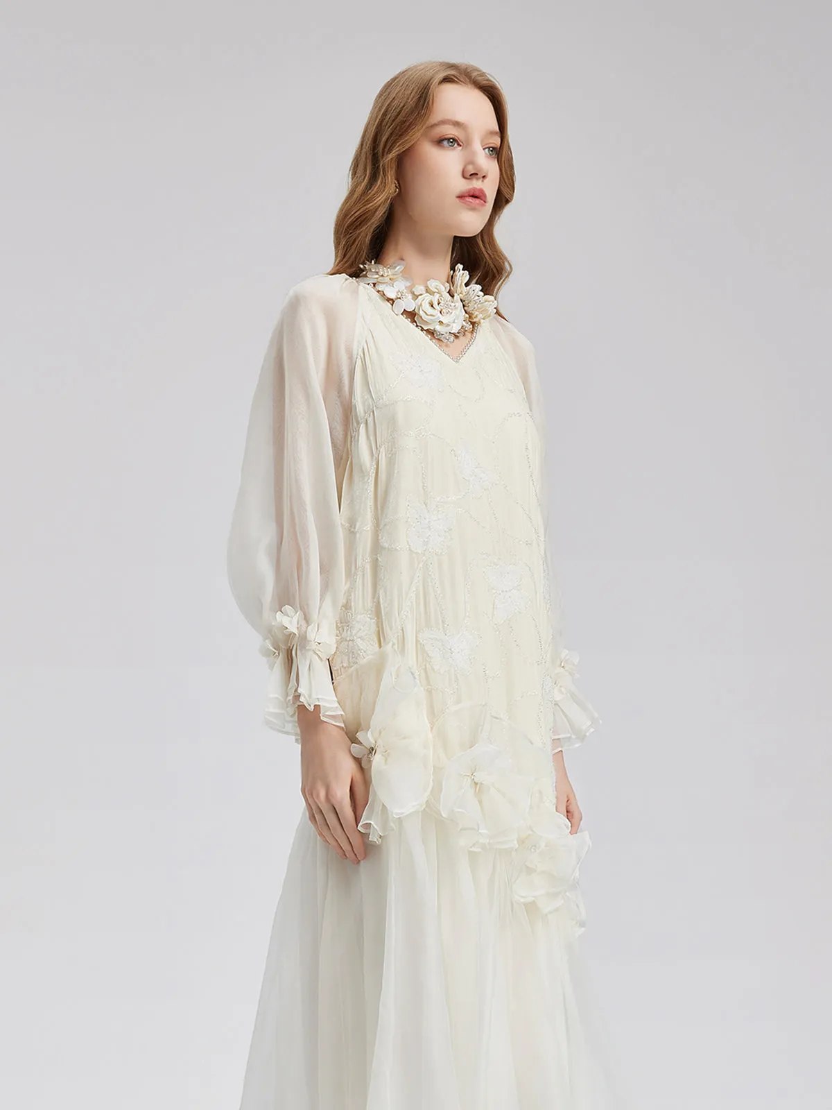 French Haute Couture Pearl & Shell Necklace