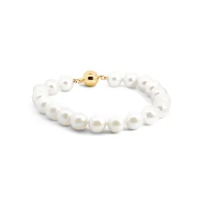 Freshwater Pearl Bracelet With 9ct Yellow Gold Clasp