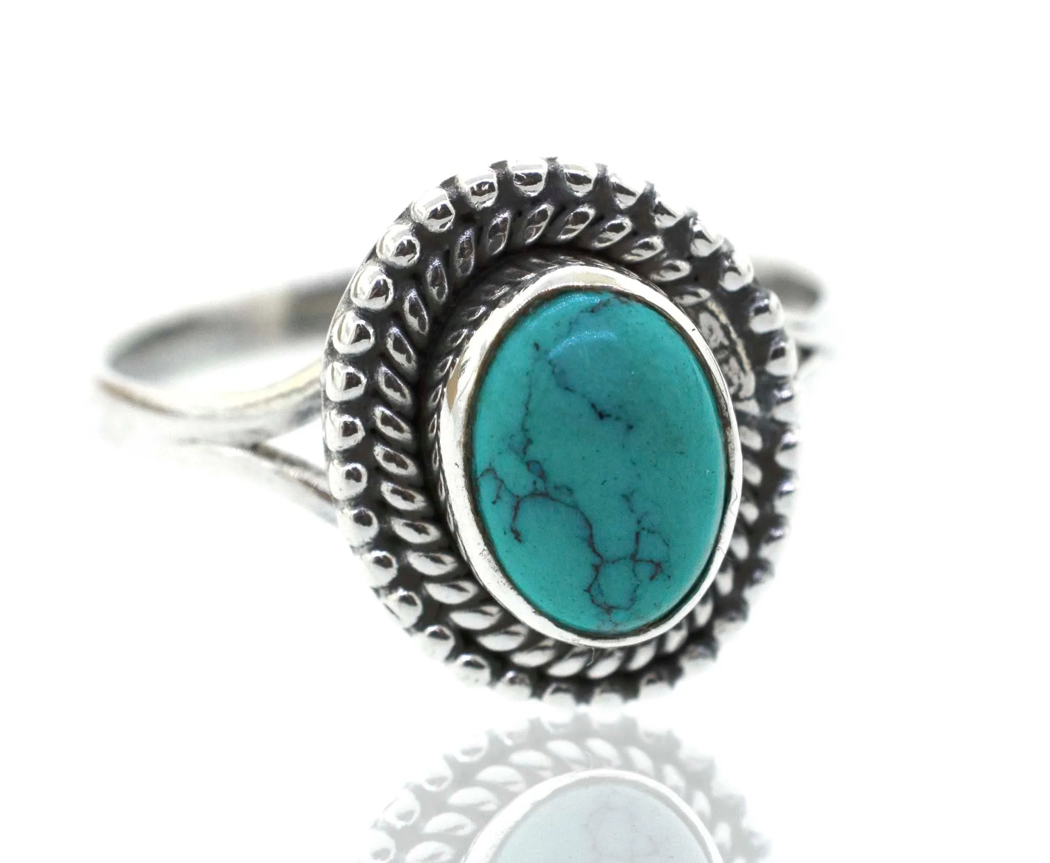Gemstone Oval Shield Ring