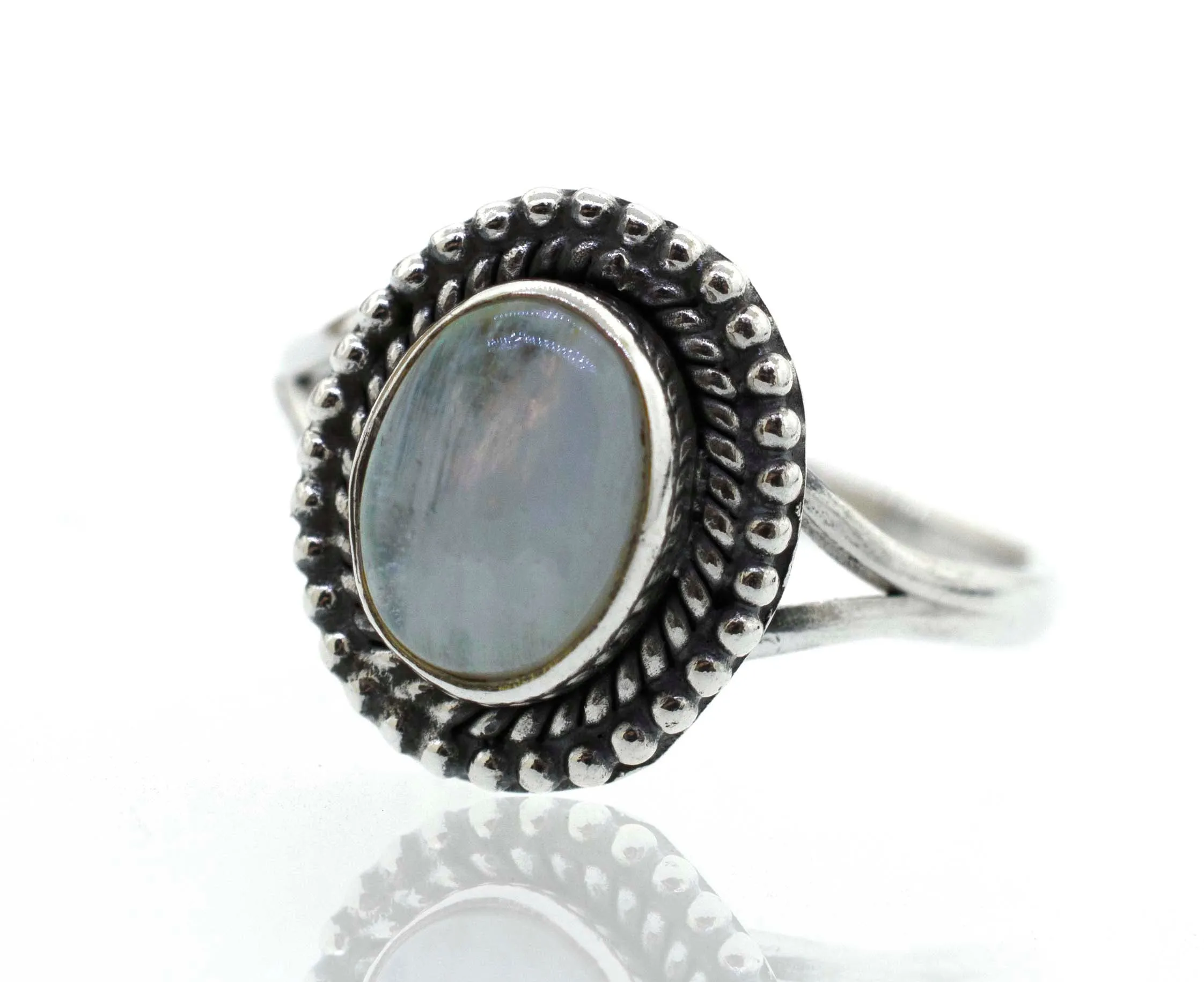 Gemstone Oval Shield Ring