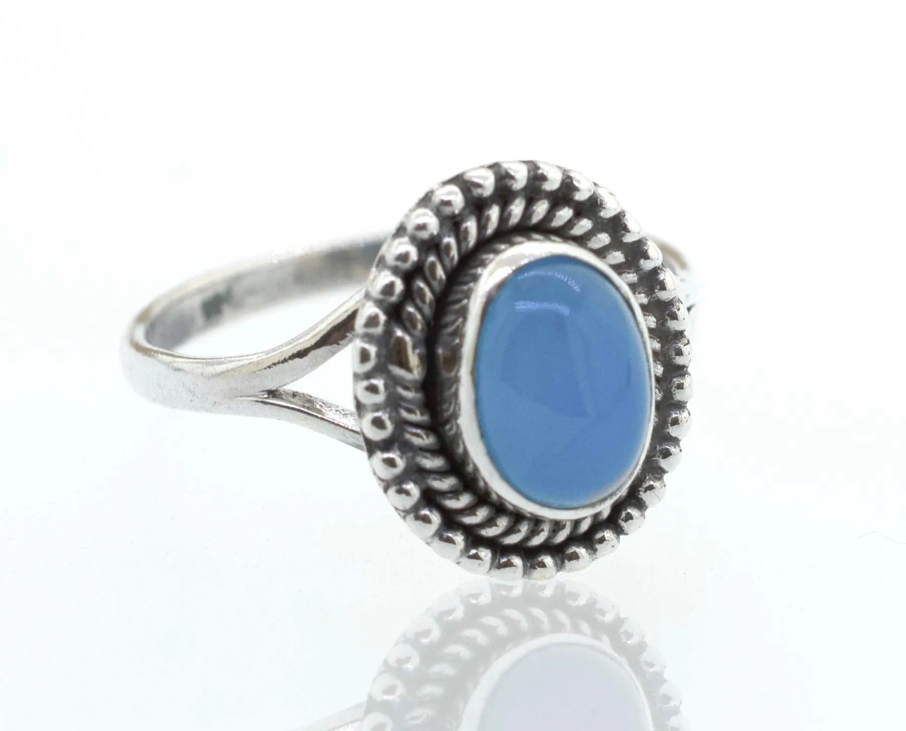Gemstone Oval Shield Ring