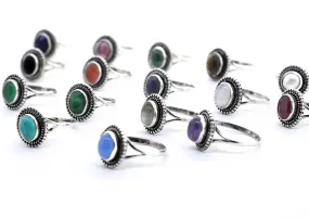 Gemstone Oval Shield Ring