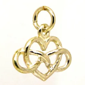 Gold Eternal Heart Infinity Charm