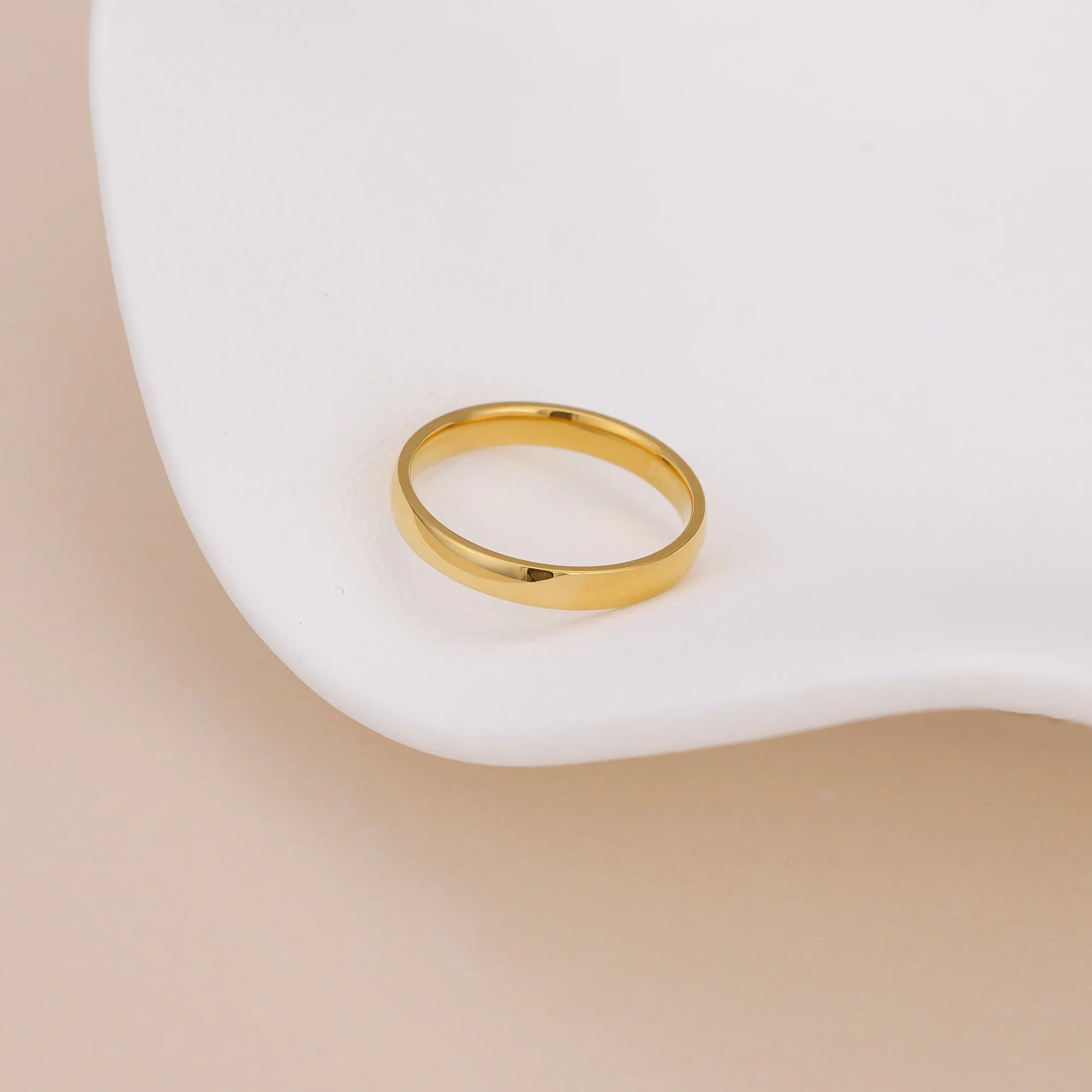 Gold Vermeil brielle minimalist gold ring band