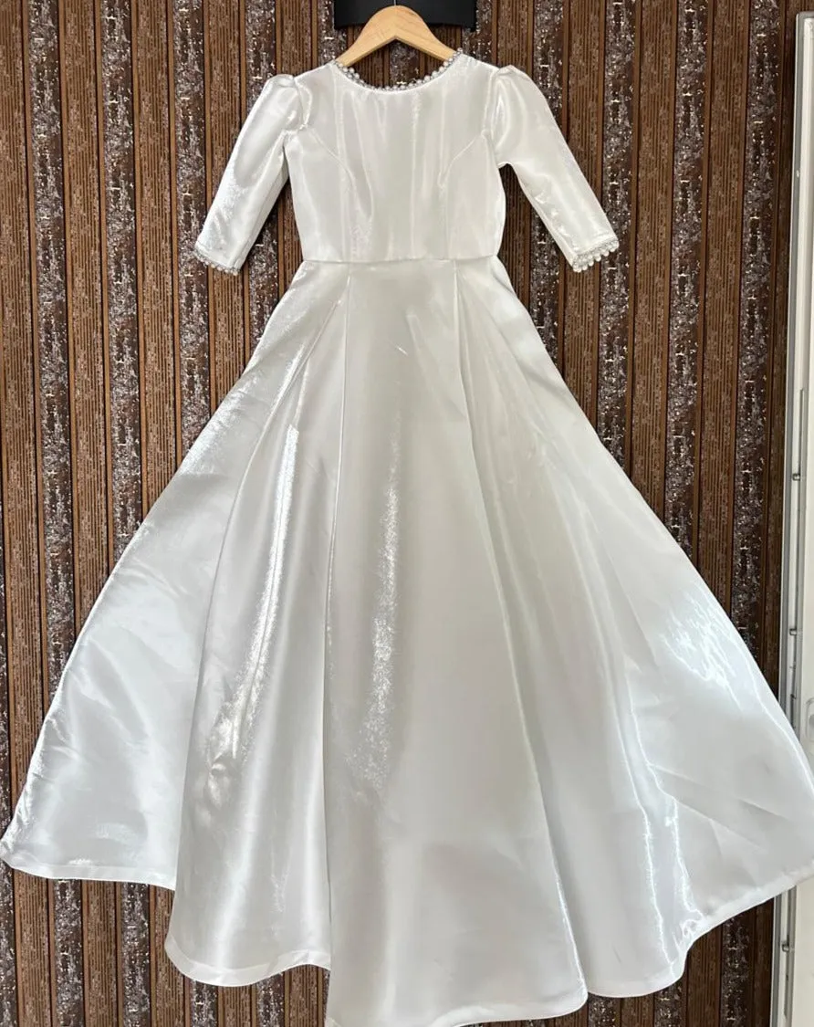 GownLink's Combo Set for First Holy Communion White Dress 2 Items