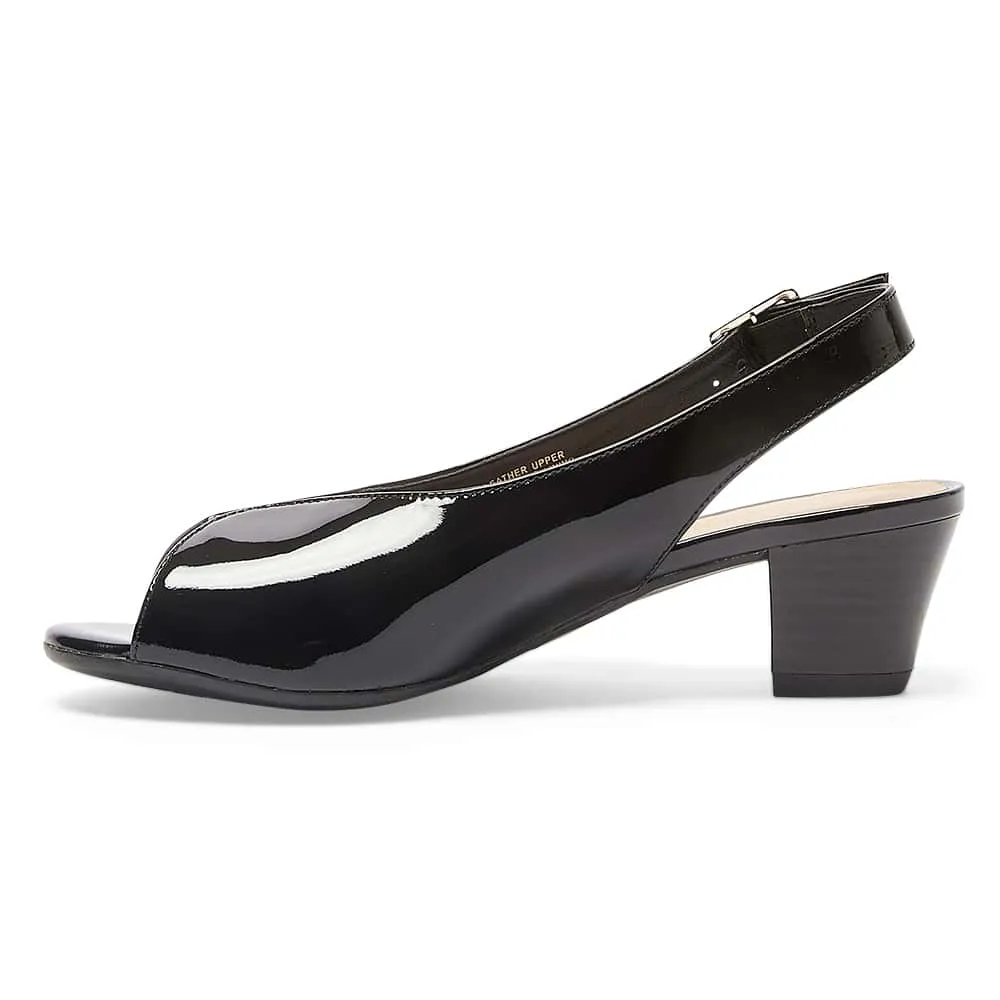 Hilda Heel in Black Patent