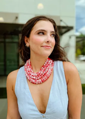 Ice Textured Round Marble Necklace