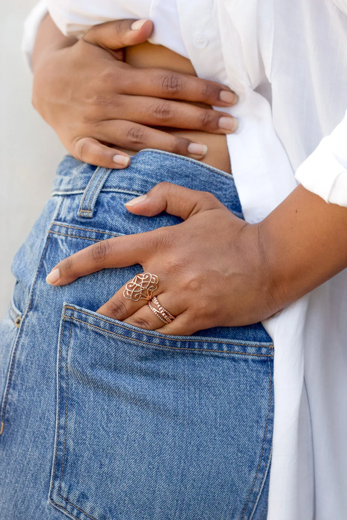Infinite Love, Adjustable Ring, Rose Gold