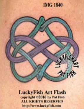 Infinite Love Heart Tattoo with Celtic Design