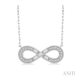 Infinity Baguette Diamond Fashion Necklace