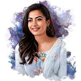 Infinity Gift's Customised Digital Handmade Smock Pattern Oil Painting | Gift For - Anniversary | Birthday | Wife | Husband | Sister | Gift For SomeOne (Black ) (8x12)