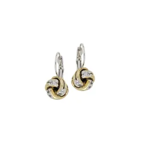 Infinity Love Knot Collection - Pavé French Wire Earrings
