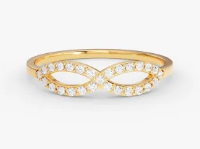 Infinity Moissanite Wedding Band