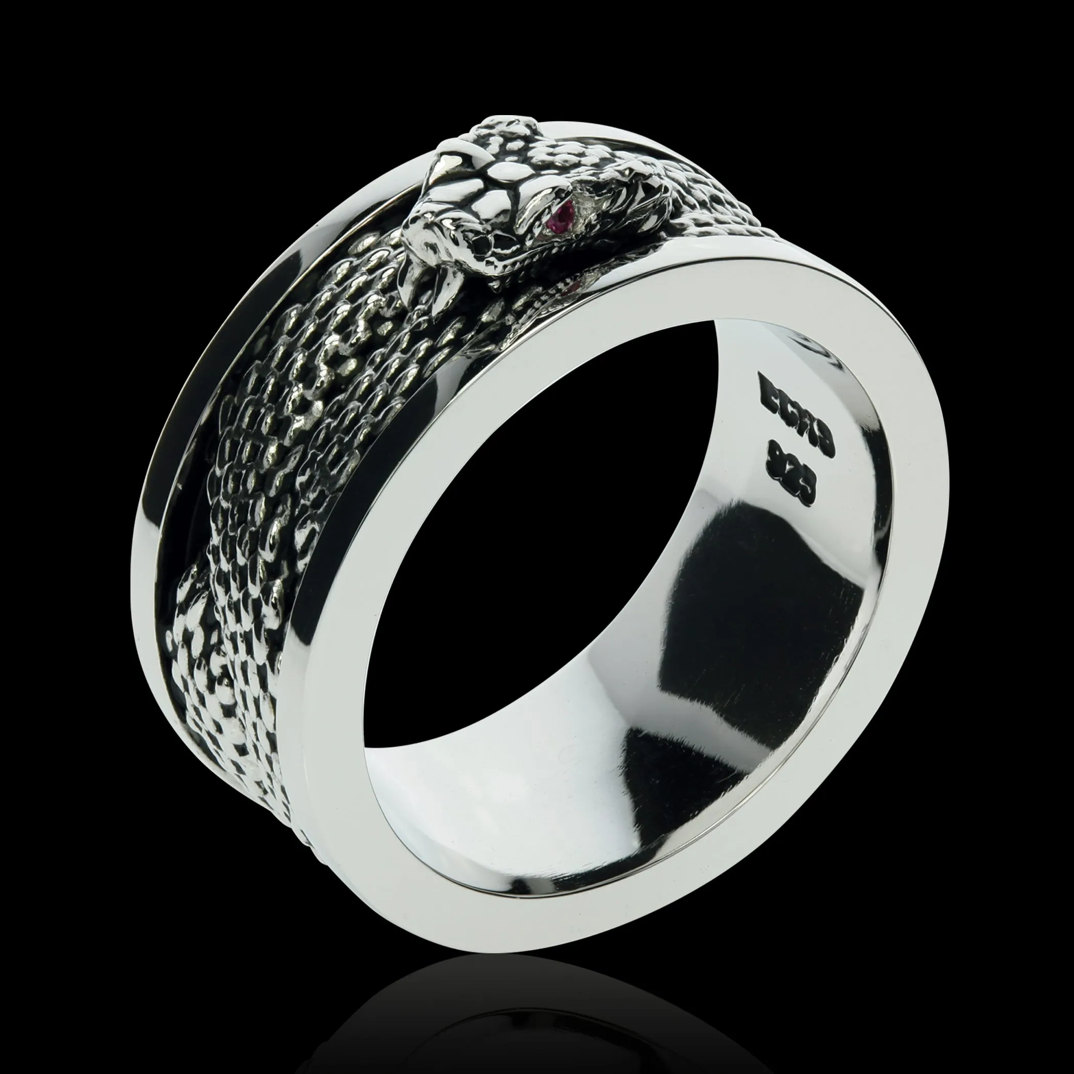 Infinity Snake Ring, Sterling Silver Ouroboros Snake Ring