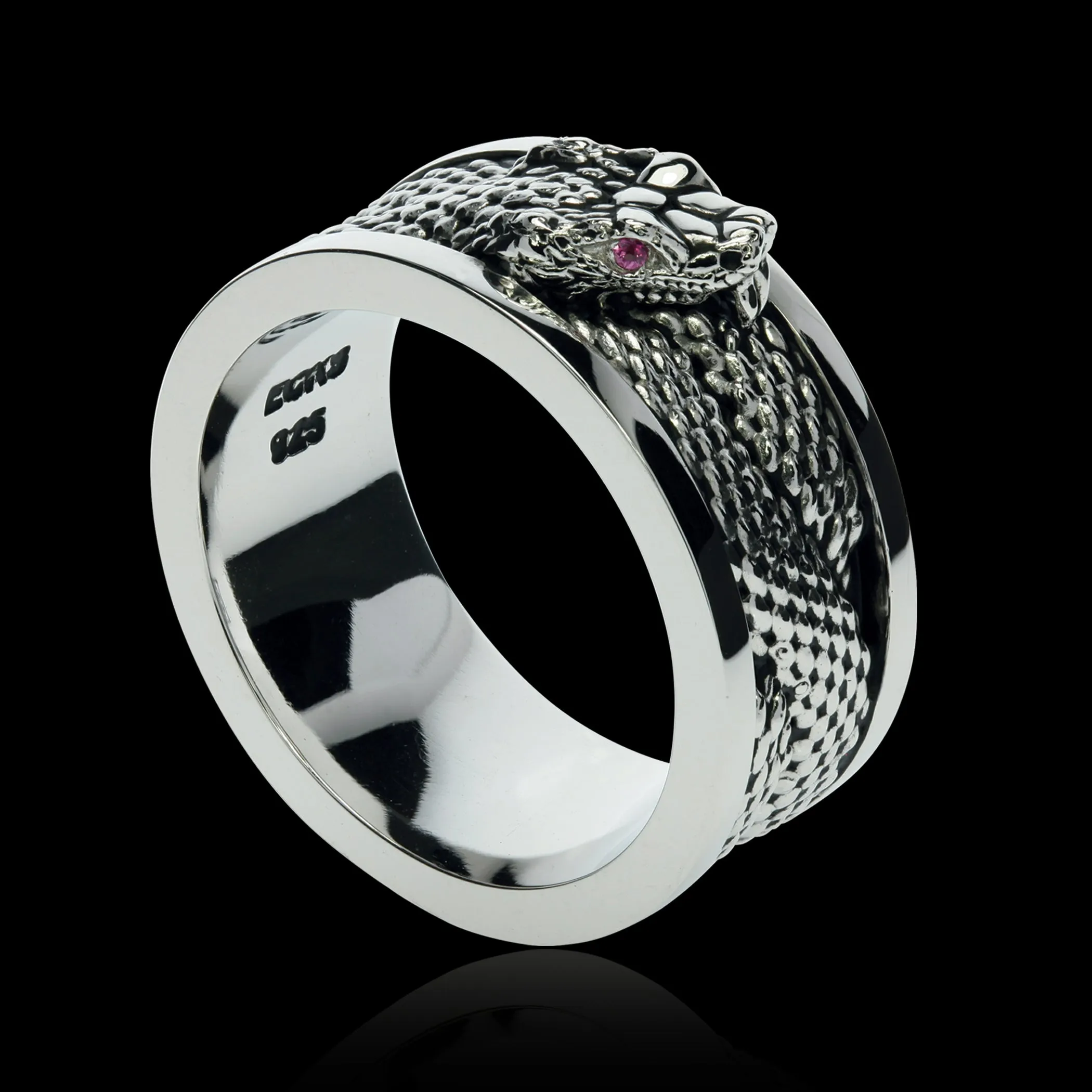 Infinity Snake Ring, Sterling Silver Ouroboros Snake Ring