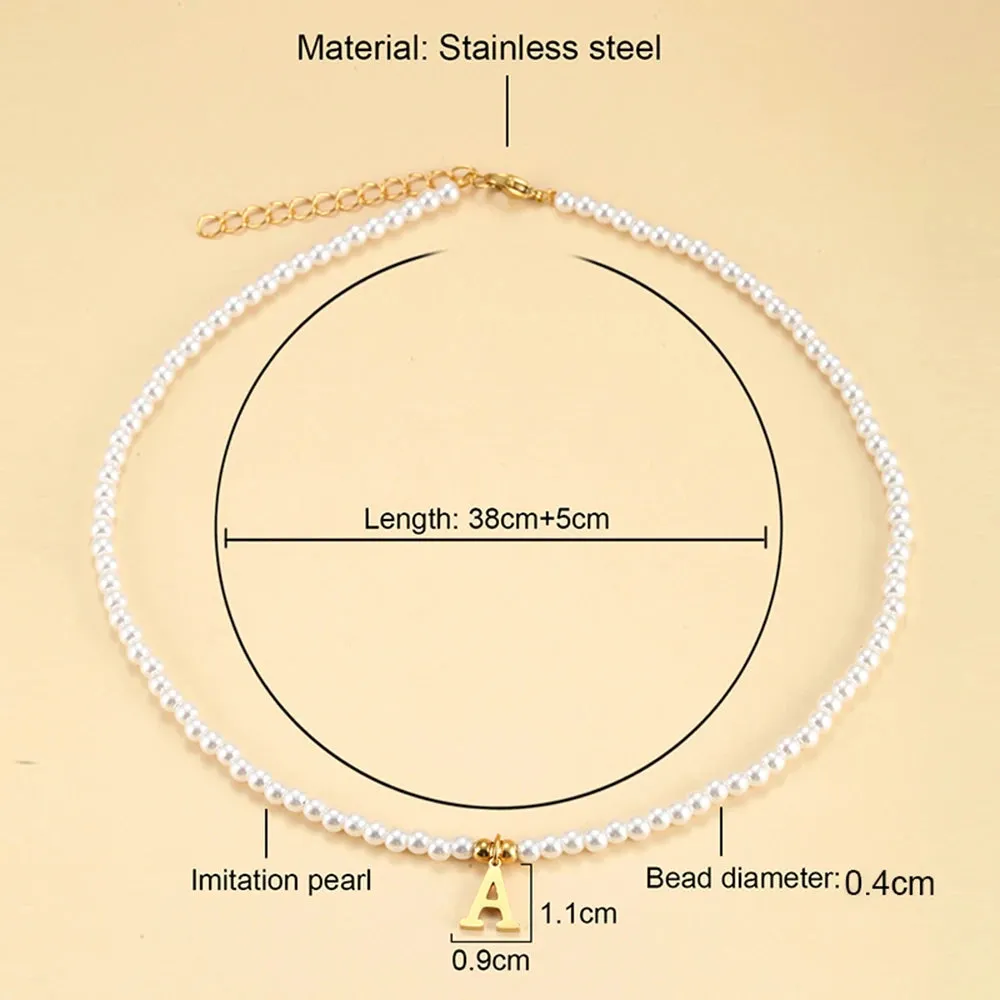 Initial Pearl Necklace