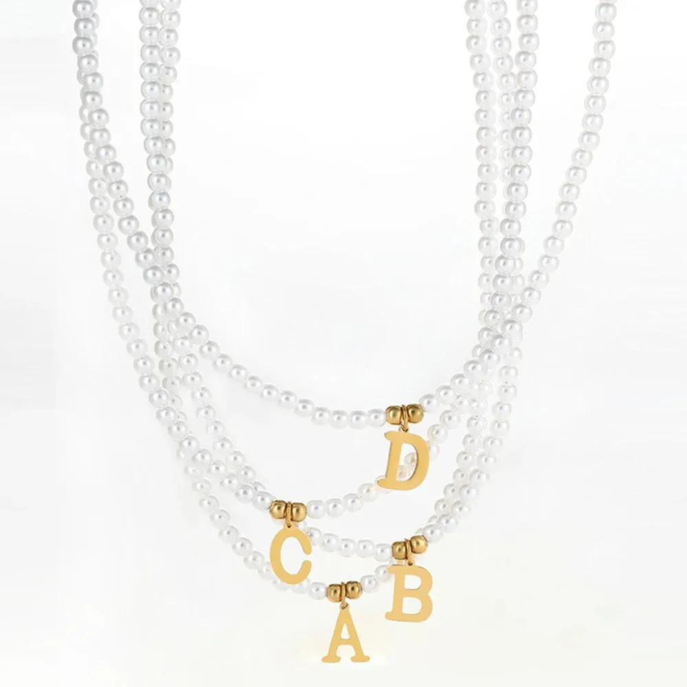 Initial Pearl Necklace
