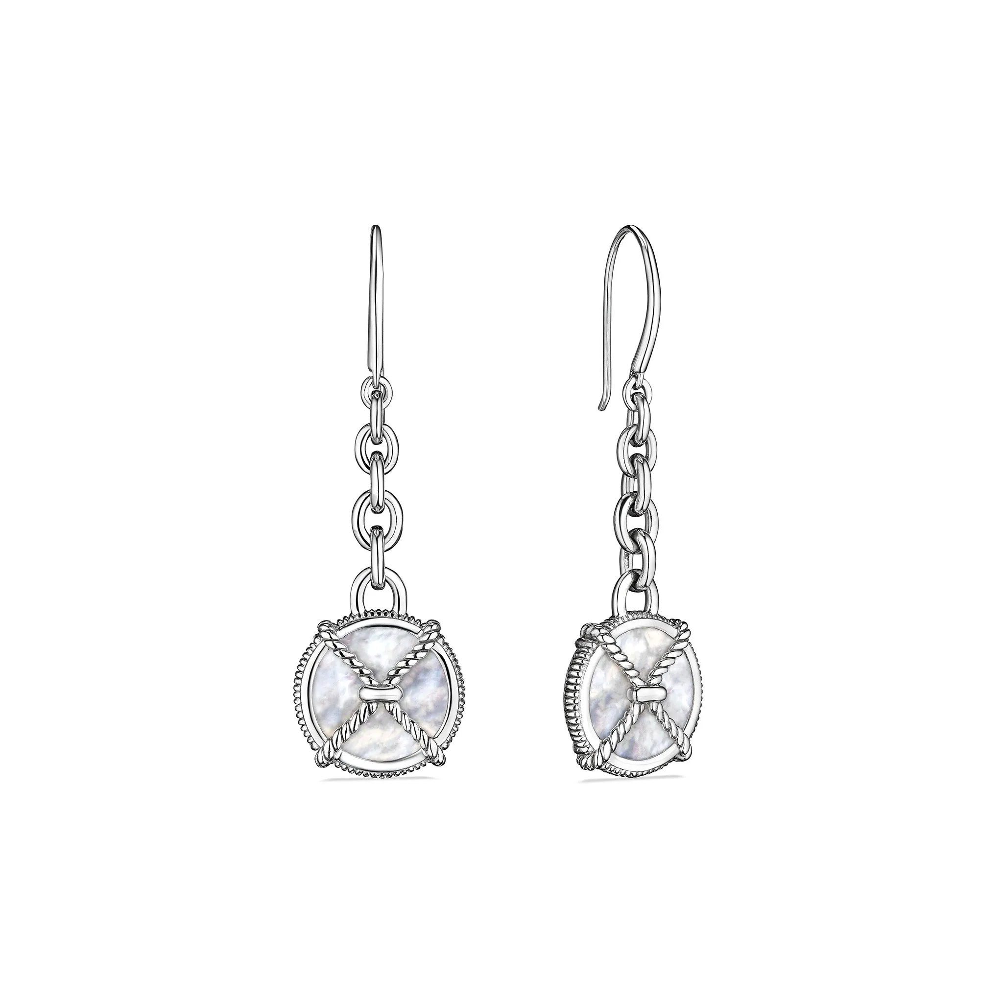 Isola Linear Drop Earrings with Mother of Pearl