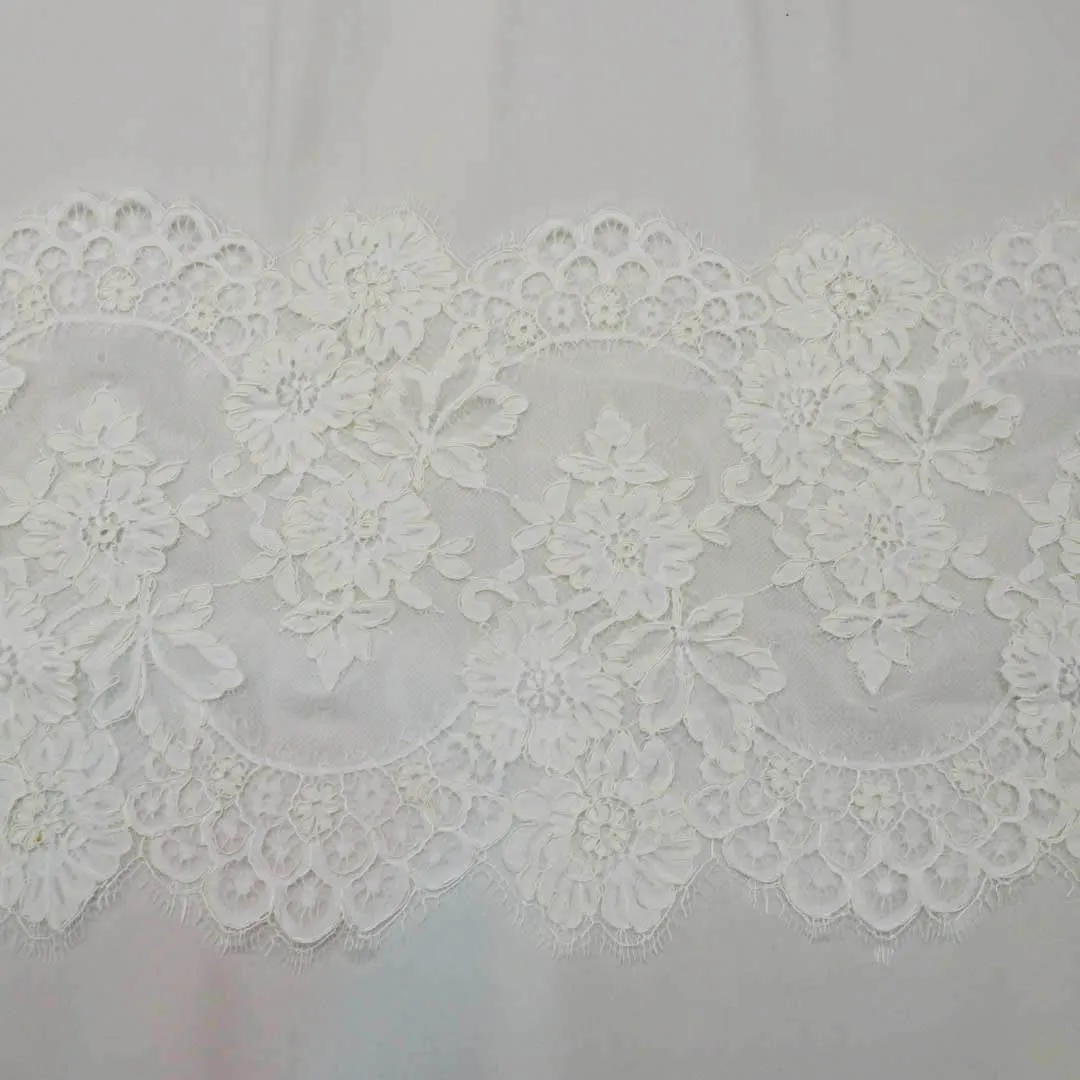 Ivory Corded Floral French Bridal Trim