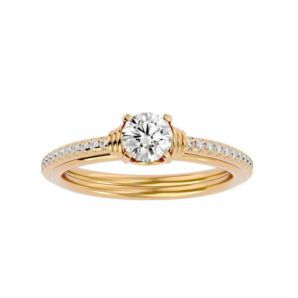 Josephine Solitaire Engagement Ring Interlocking Infinity Setting