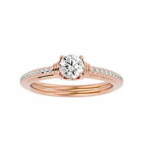 Josephine Solitaire Engagement Ring Interlocking Infinity Setting