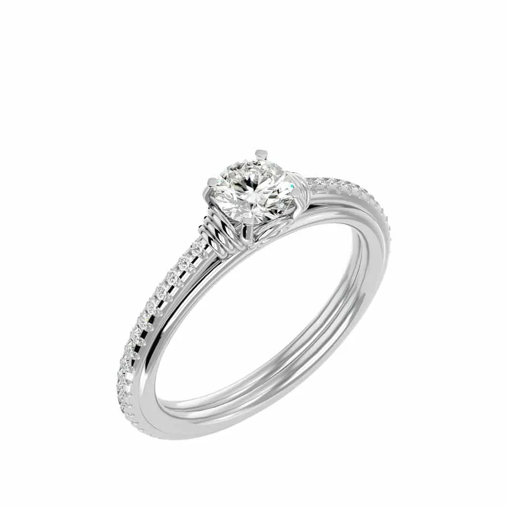 Josephine Solitaire Engagement Ring Interlocking Infinity Setting