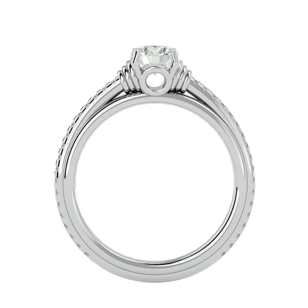 Josephine Solitaire Engagement Ring Interlocking Infinity Setting