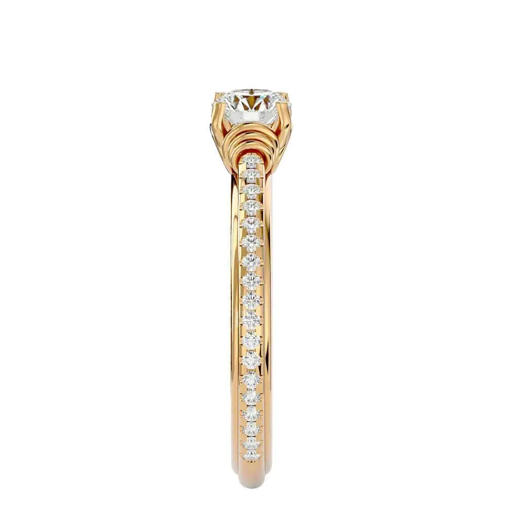 Josephine Solitaire Engagement Ring Interlocking Infinity Setting
