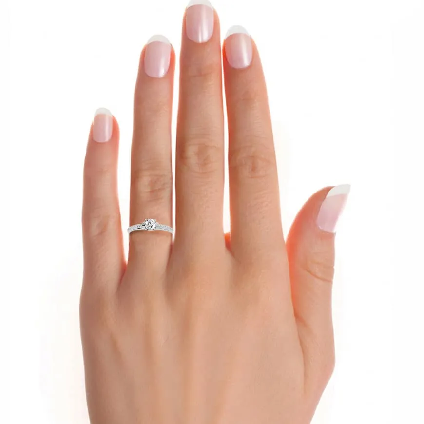 Josephine Solitaire Engagement Ring Interlocking Infinity Setting