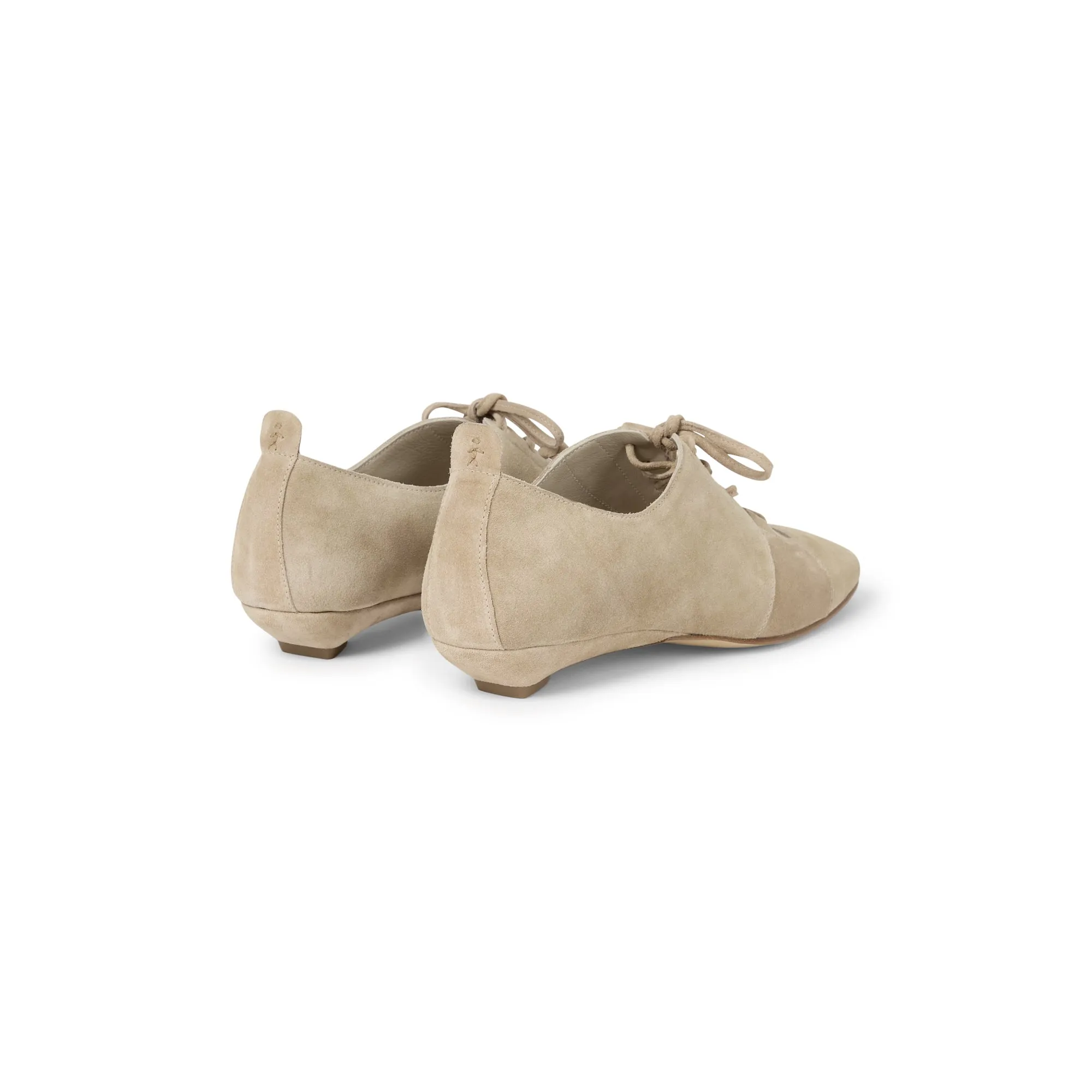 Lace-Up Low Heel Camoscio Vintage