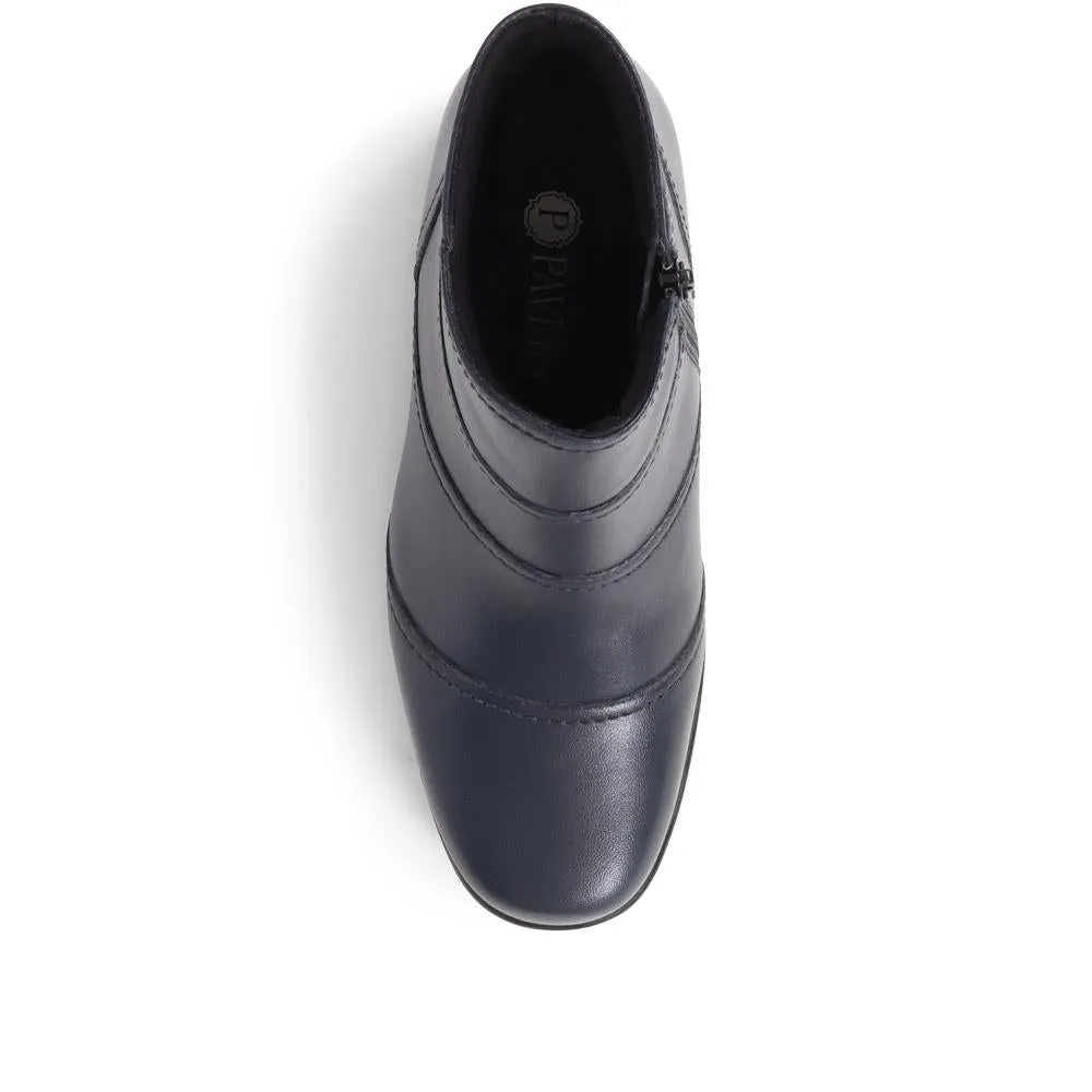 Leather Wedge Ankle Boots - KF38008 / 324 492