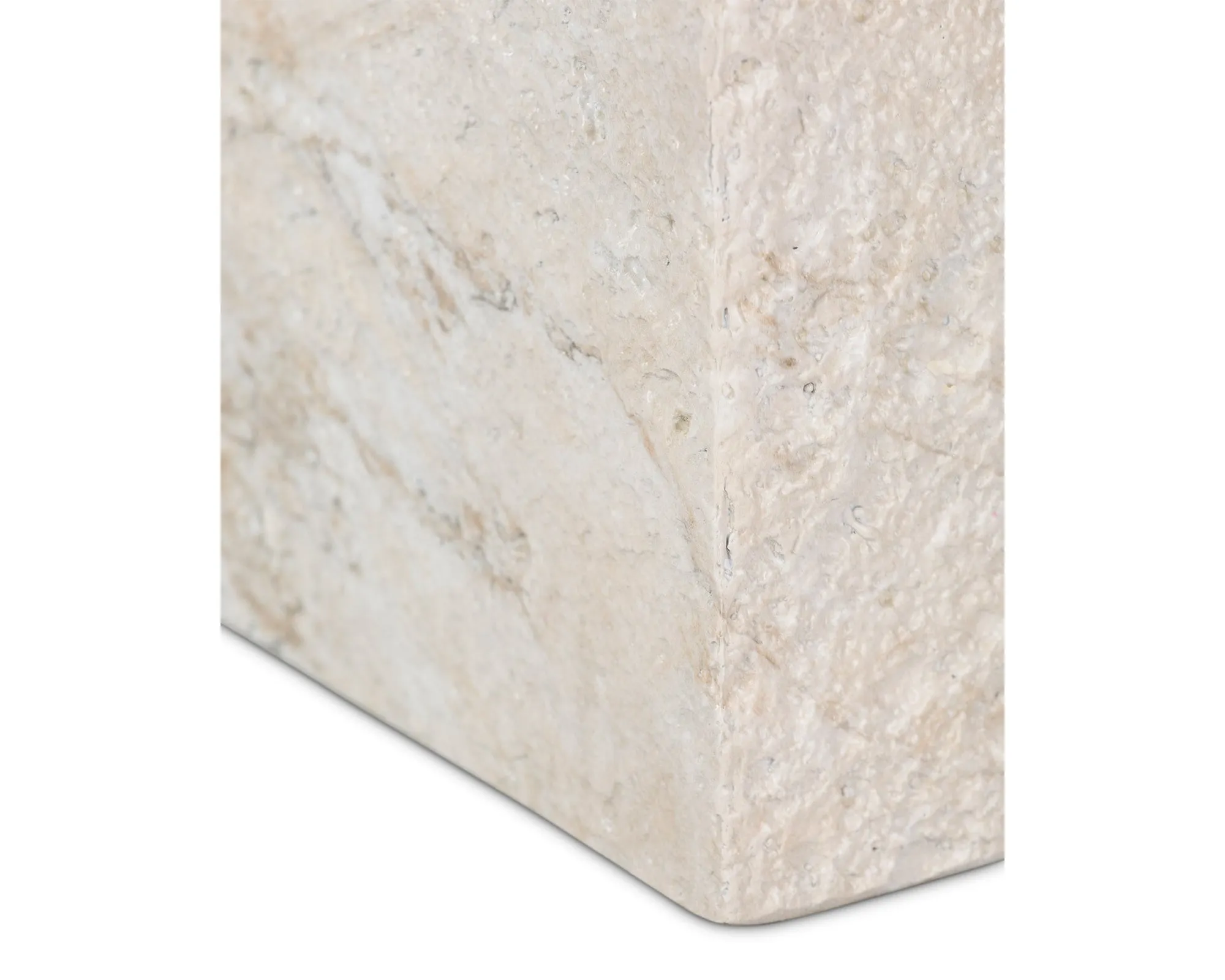 Liang & Eimil Rock Side Table – Beige Faux Marble