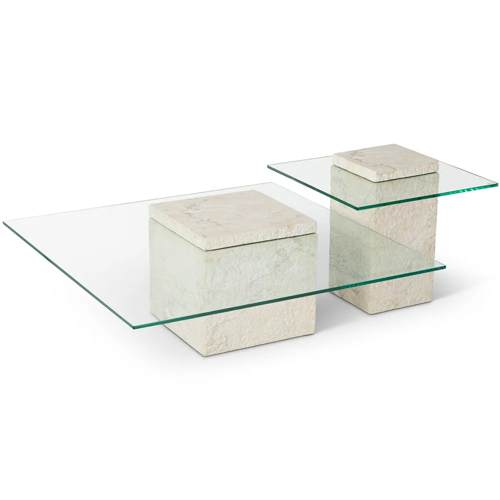 Liang & Eimil Rock Side Table – Beige Faux Marble