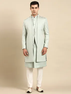 Light Green Layered  Indowestern
