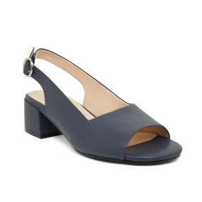 Macy Heel in Navy Leather